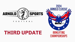 2024 Arnold Classic Armlifting Championships  Third Update  armliftingusa [upl. by Aerdnua]