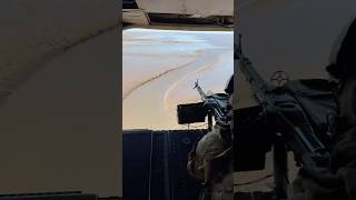 Firing the M60D from a CH47 Chinook Helicopter shorts military [upl. by Seaver710]