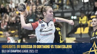 HIGHLIGHTS  BV Borussia 09 Dortmund vs Team Esbjerg  Round 7  DELO EHF Champions League 202122 [upl. by Parik836]