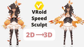 【Vroid Studio】Vroid speed sculpt Vtuber model  vtuber 【Moe Bun】speedsculpt Vroid Studio [upl. by Nylrebma]