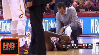 LeBron James Left Ankle Injury   Cavaliers vs Rockets  Nov 9 [upl. by Gonzalo]