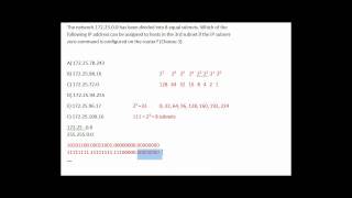 Create 8 equal subnets and find the hosts in 3rd subnet question [upl. by Audras]