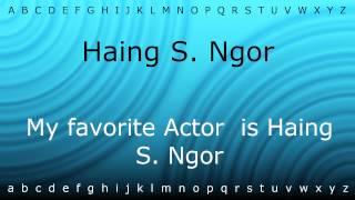 How to say Haing S Ngor with Ziramp4 [upl. by Ilecara]