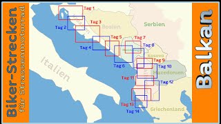 Motorradtour durch den Balkan über Kroatien Bosnien Montenegro und Albanien [upl. by Mcleroy67]