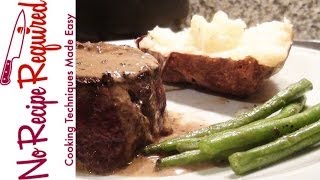 Filet Mignon With Peppercorn Sauce  NoRecipeRequiredcom [upl. by Anniahs287]