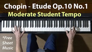 Chopin Etude Op10 No1 quotSTUDENT TEMPOquot [upl. by Yetsirhc]