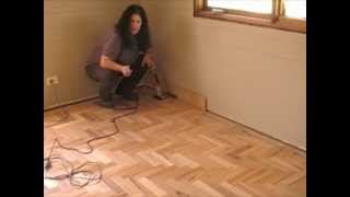 How to cut a border on a parquetry floor [upl. by Noiraa]