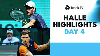 Hurkacz Faces Griekspoor Sinner Rublev amp Bublik Also In Action  Halle 2023 Day 4 Highlights [upl. by Cleasta655]