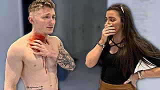 Falling after Neck Surgery PRANK on Girlfriend SHE CRIED [upl. by Nylecaj]