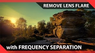 How to remove lens flare with frequency separation [upl. by Chi]