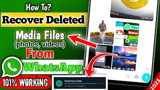 How To Recover Deleted Photos And Videos From WhatsApp Without Backup  Restore WhatsApp Media Files [upl. by Kyrstin550]