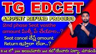 TG EdCET Fee Refund Process and required documents 2nd phase update  Tg Edcet 2024 [upl. by Assej320]