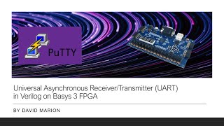 UART in Verilog on Basys3 FPGA using PuTTY [upl. by Lled]