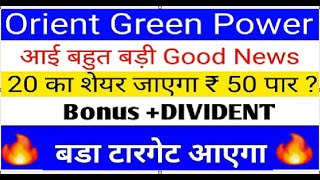 Orient Green Power Share Latest news  orient green power Share News Today Orient Green Power Share [upl. by Yecaw]