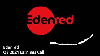 Edenred EPA EDEN  Q3 2024 Earnings Call [upl. by Tiernan]