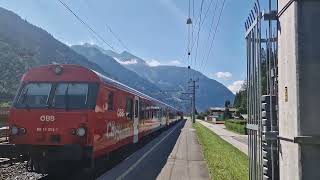 Abfahrt des Regionalexpress 1885 am 14072024 in Dorfgastein [upl. by Akim645]