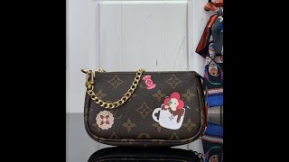 Louis Vuitton Mini Pochette Accessoires M12205 Candy Red [upl. by Hahsia805]