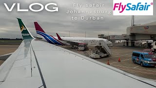 VLOG Johannesburg🇿🇦Durban🇿🇦 FlySafair Boeing 737800 [upl. by Kotick]