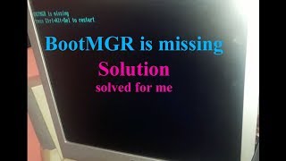 Bootmgr is Missing solved for me [upl. by Gaelan5]