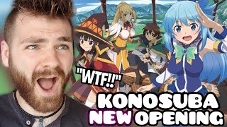 Reacting to NEW quotKONOSUBA amp Asobi Asobasequot Openings amp Endings 12  New Anime Fan  REACTION [upl. by Hulton]