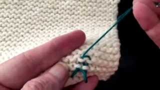 How to Knit  Weaving in Ends in Garter Stitch [upl. by Trout350]