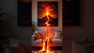 Volcanic Eruption in the Living Room volcano eruption art [upl. by Annauj175]