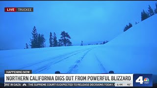 See how much snow a blizzard left behind in Northern California [upl. by Hare]