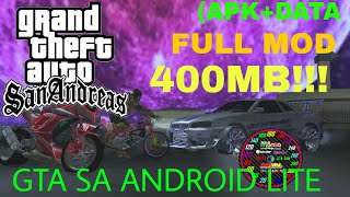 GTA SA LITE APKDATA FULL MOD 400MB [upl. by Naugan155]