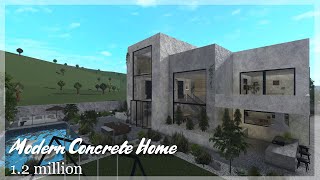 ✧ Bloxburg Modern Concrete Home  Speedbuild  Part 2 ✧ [upl. by Anelram]