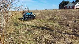 LS Tractor MT225S running 60in Bush Hog [upl. by Aidualc]