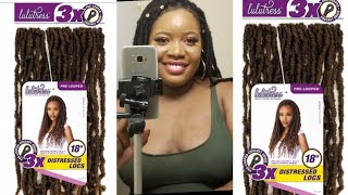 Gorgeous Light weight distressed locs using Lulutress crochet braids How to crochet locs [upl. by Johann]