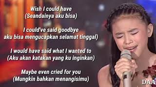 Lirik Terjemahan  ANNETH  ILL NEVER LOVE AGAIN Lady Gaga  INDONESIAN IDOL JUNIOR 2018 [upl. by Searcy]