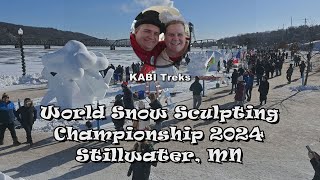 World Snow Sculpting Championship 2024  Stillwater MN [upl. by Niuqauj]