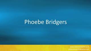 Pronunciation of the words quotPhoebe Bridgersquot [upl. by Alamaj378]