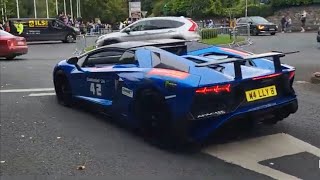 Cannonball Run Ireland supercar show Ferrari Maclaren Shelby Lamborghini BMW Aston Martin Bentley [upl. by Nino]