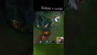 Rakan  Corki new OP combo Corki Rakan LeagueOfLegends LoL ADC Support Combo GamingShorts [upl. by Iorgos]