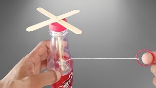 How To Make a Plastic Bottle Hand Fan from Ice Cream Sticks  Simple and Fun Projectdiy [upl. by Seidel407]