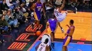 Allen Iverson Sick Dunk over Kobe Bryant vs LA Lakers 9900 NBA Rare [upl. by Aisyla]