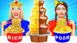 Reiches Mädchen vs Armes Mädchen  Schokoladenfondue Challenge von Multi DO Challenge [upl. by Rozalin123]