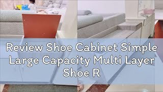 Review Shoe Cabinet Simple Large Capacity Multi Layer Shoe Rack Cabinet Home Gray 90cm Shoe Storage [upl. by Stochmal]