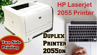 Hp laserjet P2055dn Printer Duplex  how to full review 2 sided printing  💯 Printer Tech [upl. by Bocyaj]