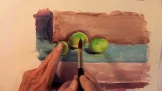 Watercolor Painting  Three Limes on Lime St [upl. by Ahsitul]