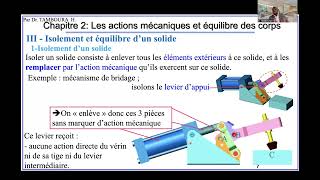 Calcul des Structures1 Chapitre 2 Actions mécaniques et équilibre Partie 2Isolement d’un solide [upl. by Bernadene]