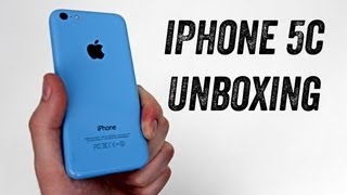 iPhone 5c Unboxing BLUE iPhone 5c Launch Day Unboxing [upl. by Enivid309]