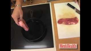 Healthy Way to Cook Steak  Pan Searing  Mens Health [upl. by Dacy767]