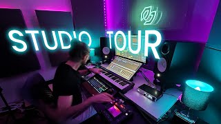 MINIMALIST HOME STUDIO Setup 2023  Josh Bonanno studio tour [upl. by Aisitel974]