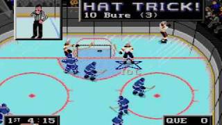 Pavel Bure scores 5 goals in 85 seconds NHL94 Genesis [upl. by Cung872]