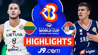 Serbia Leave No Chance to Lithuania Reach 12 Finals  QuarterFinals  J9 Highlights  FIBAWC [upl. by Trumann]