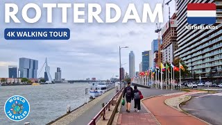 ROTTERDAM Netherlands 4K Walking Tour Through the Modern Marvel [upl. by Nelad]