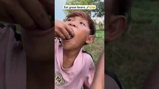 Eat green beans 🫛🤤😂 edit fruit wildrice funny eating food [upl. by Ricca]